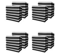 Marclix 96 Pcs Acoustic Foam Board,Studio Wedge Tile,Acoustic Foam Soundproof Pyramid Studio Treatment Wall Panel 2.5X30X30cm