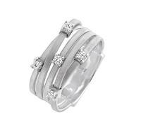 Marco Bicego Goa 18ct White Gold 0.15ct Diamond Ring - Q