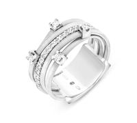 Marco Bicego Goa 18ct White Gold 0.25ct Diamond Crossover Ring - S MBI-394/S