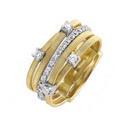 Marco Bicego Goa 18ct Yellow Gold 0.25ct Diamond Crossover Ring - U MBI-201/U