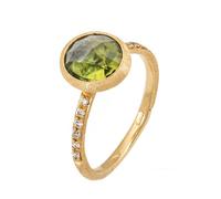 Marco Bicego Jaipur 18ct Yellow Gold Peridot Diamond Ring - N MBI-669/N