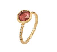 Marco Bicego Jaipur 18ct Yellow Gold Pink Tourmaline 0.09ct Diamond Ring - M MBI-553/M