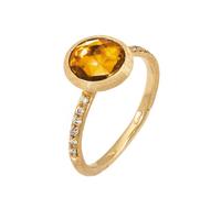 Marco Bicego Jaipur 18ct Yellow Gold Yellow Quartz Diamond Ring - O MBI-670/O