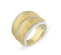 Marco Bicego Lucia 18ct Yellow Gold 0.30ct Diamond Double Dome Ring - T MBI-414/T