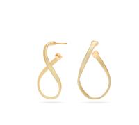 Marco Bicego Marrakech 18ct Yellow Gold Twisted Irregular Hoop Earrings Small MBI-711