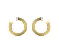 Marco Bicego Masai 18ct Yellow Gold 0.12ct Diamond Loop Earrings - Option1 Value Yellow Gold MBI-405
