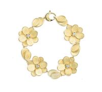 Marco Bicego Petali 18ct Yellow Gold 0.32ct Diamond Flower Bracelet - Option1 Value Yellow Gold MBI-285