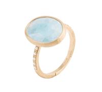 Marco Bicego Siviglia 18ct Yellow Gold Aquamarine Diamond Ring - L MBI-649/L
