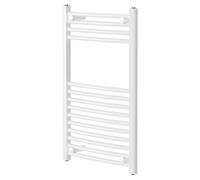 Marco Curved Heated Towel Rail | White | Mild Steel | 800mm x 500mm
