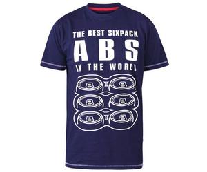 MARCO - D555 Mens Plus Size Best Sixpack Abs Crew Neck Printed T-Shirt