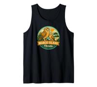 Marco Island Florida Burrowing Owl Mom and Family Badge Art Tank Top