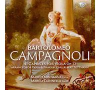 MARCO MISCIAGNA/MARCO CIANNELLA - CAMPAGNOLI: 41 CAPRICES FOR VIOLA OP.22, ARRANGED FOR VIOLA & PIANO BY CARL ALBERT TOTTMANN