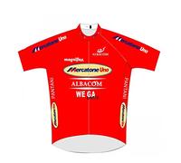 Marco Pantani Red Retro Pro Team Mercatone Uno Cycling Jersey For Men, Summer Short Sleeve Breathable MTB Bike Clothing Bicycle Shirt(3XL)