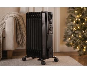Marco Paul 1.5Kw 7 Fin Slim Oil Filled Radiator - Black