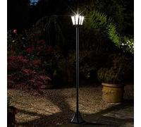 Marco Paul 1.7m Black Steel Solar Powered Victorian Lamp Post Marco Paul Black