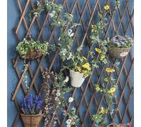 Marco Paul 1.8m Tan Wooden Expandable Trellis for Garden Plants in Beige Marco Paul Beige
