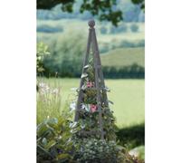 Marco Paul 1.9m Grey Wooden Garden Obelisk for Climbing Plants in Brown Marco Paul Brown