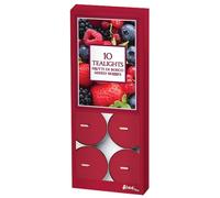 Marco Paul 10 Pack Berries Scented Candle Tealights in Red Marco Paul Red
