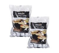 Marco Paul 100 Pack Unscented Tea Lights - Extra Long 8 Hour Burn Tealight Candles - Premium Wax Large Tealights Multipack for Weddings, Parties, Restaurants, Seasonal Décor and Home Lighting