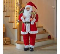 Marco Paul 110cm Standing Santa Claus Christmas Decoration - Extra-Large Freestanding Father Christmas Figures in Red & White - Traditional Indoor Xmas Ornaments for Home Festive Room Décor & Display