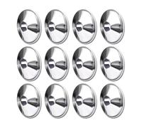 Marco Paul 12 Pack of Chrome Radiator Pipe Collars Heavy Duty Plastic 15mm Pipe Covers Radiator Collars for Kitchen Bathroom Livingroom Easy to Install Floor Rings for Radiators