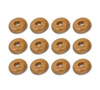 Marco Paul 12 Pack Radiator Pipe Covers Wooden 15mm Pipe Covers 4.5cm Wide Floor Rings for Radiator Pipes Easy to Install Snap On Oak Pipe Collars 15mm