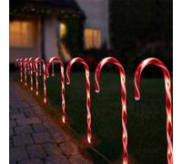 Marco Paul 12Pc Led Christmas Candy Cane Light Set