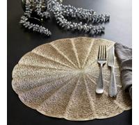 Marco Paul 12Pc Round Placement & Coaster Set - Gold