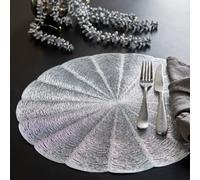 Marco Paul 12Pc Round Placement & Coaster Set - Silver