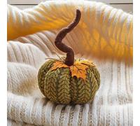 Marco Paul 13cm Green Plush Pumpkin Soft Fabric Autumn Decoration for Halloween & Seasonal Displays Marco Paul Green