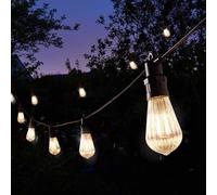 Marco Paul 14.5m Warm White Fluted Blub Mains Powered String Lights in Black Marco Paul Black