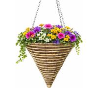 Marco Paul 14" Cone Rattan Hanging Basket in Brown | Size: 1 Pack Marco Paul Brown 1 Pack