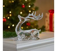 Marco Paul 14cm Clear Acrylic Sitting Reindeer Christmas Ornament | Size: 200g Marco Paul Clear 200g
