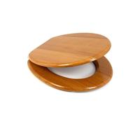 Marco Paul 18" Wooden Toilet Seat with Hinges and Fittings Universal