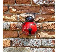 Marco Paul 18cm Red Metal Ladybird Wall Art for Garden Marco Paul Red