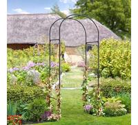 Marco Paul 2.4m Black Steel Garden Arch Heavy Duty Metal Arch Frame Marco Paul Black