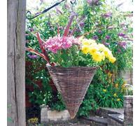 Marco Paul 2 Pack 12" Rattan Cone Garden Hanging Baskets