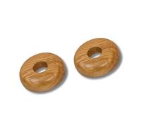 Marco Paul 2 Pack Radiator Pipe Covers Wooden 15mm Pipe Covers 4.5cm Wide Floor Rings for Radiator Pipes Easy to Install Snap On Oak Pipe Collars 15mm