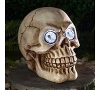 Marco Paul 21cm LED Blinking Skull Halloween Decoration in Cream Marco Paul Cream
