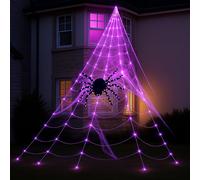 Marco Paul 23ft Giant Spider Web Halloween Decoration Pre-lit Spider Decor Marco Paul Multicolor