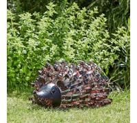 Marco Paul 26cm Bronze Metal Solar Powered Hedgehog Ornament in Brown Marco Paul Brown