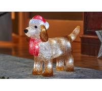Marco Paul 28cm LED Dachshund Dog Christmas Decoration Battery Operated in Beige | Size: 500g Marco Paul Beige 500g