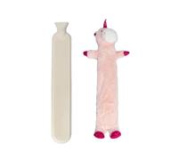 Marco Paul 2L Long Hot Water Bottles & Cover - 56cm Pink Hot Water Bottle for Hand Warmer, Neck and Shoulder Pain Relief- Unicorn Hotwater Bottle for Christmas Gifts, Heat Pad & Xmas Gifts for Women