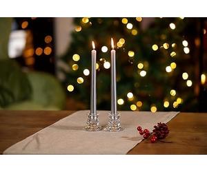 Marco Paul 2pc Glass Candle Holders Coloured Taper Candlestick Holders Decorative candlesticks Living Room Accessories House Accessories Candles & Holders Table Decorations Centrepiece