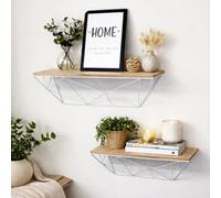 Marco Paul 2Pc Hanging White Wire Shelves