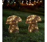 Marco Paul 2Pc Led Mushroom Ornament Light Set - 21Cm