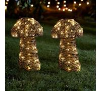 Marco Paul 2Pc Led Mushroom Ornament Light Set - 34Cm