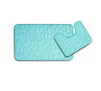 Marco Paul 2Pc Non Slip Memory Foam Bath Mat Set - Green