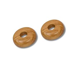 Marco Paul 2pc Oak Radiator Pipe Covers - Long Lasting Wooden Radiator Pipe Collars For Floor - Easy To Install Snap On Oak Pipe Collars 15mm - Stylish Floor Rings For Laminate Carpet Vinyl