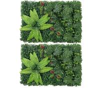 Marco Paul 2pck 60 x 40cm Artificial Leaf Screening Panel - Fern Forest in Green | Size: 60 x 40 cm Marco Paul Green 60 x 40 cm